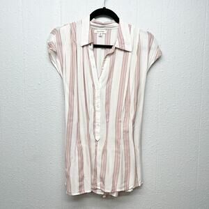 Max Studio Striped Top Womens Medium Business Casual Career Workwear Office
